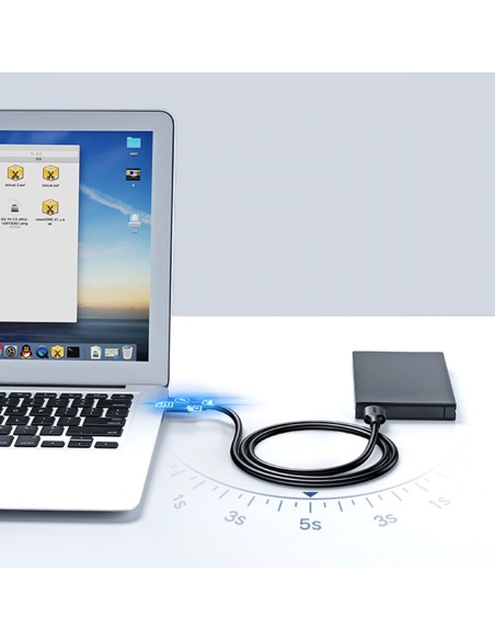 
Lankstus lankstus laidas USB 2.0 laidas 480Mb/ s 25cm juodas
