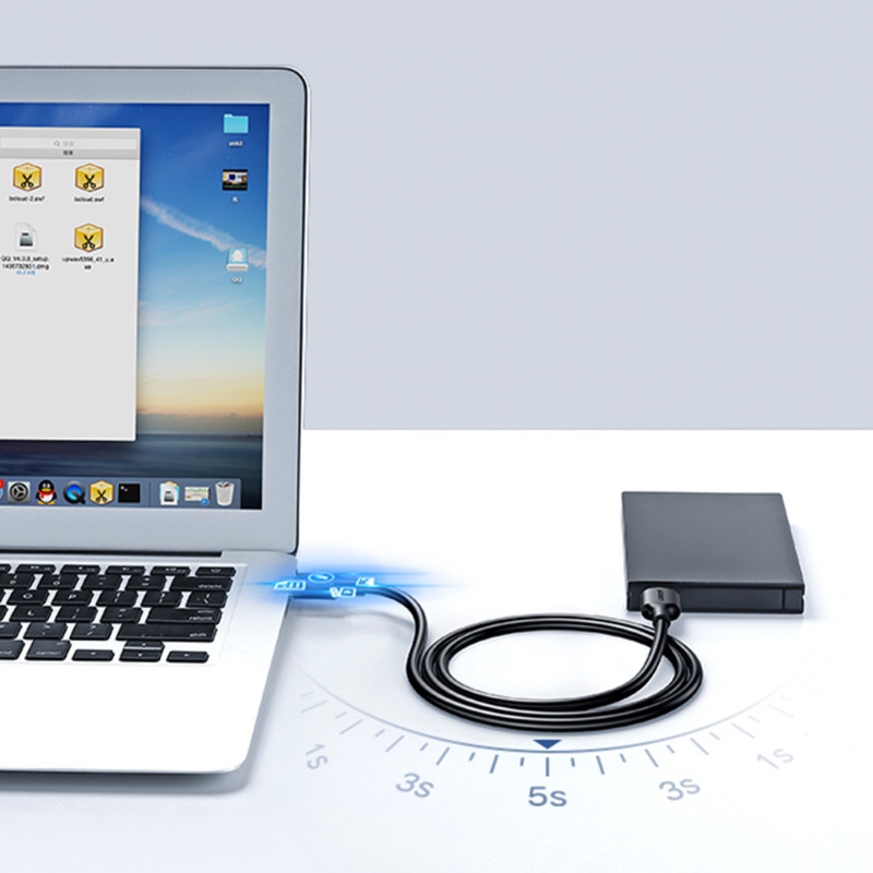 Lankstus lankstus laidas USB 2.0 laidas 480Mb/ s 3m juodas