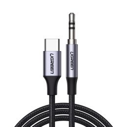 
Pintas garso kabelis USB-C - mini lizdas 3,5 mm, 1 m, pilkas
