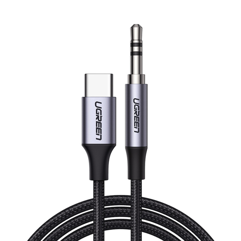 
Pintas garso kabelis USB-C - mini lizdas 3,5 mm, 1 m, pilkas
