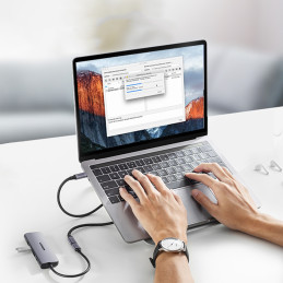 
Patvarus USB-C 3.1 10Gb/ s ilgintuvas, 1m, pilkas
