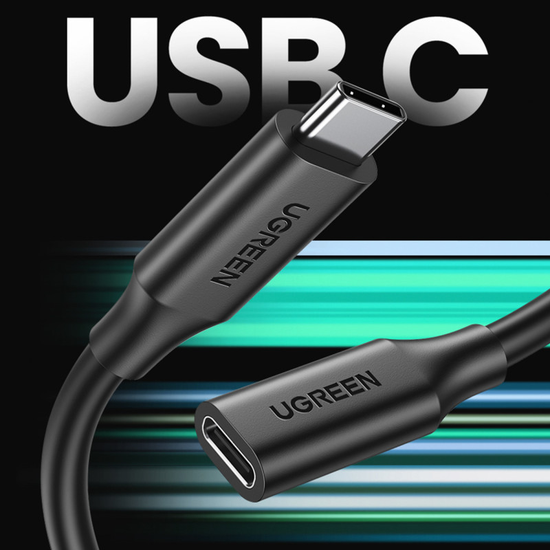 
USB-C ilgintuvas 100W 10Gb/ s 1m juodas
