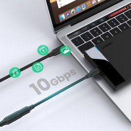 
USB-C ilgintuvas 100W 10Gb/ s 1m juodas

