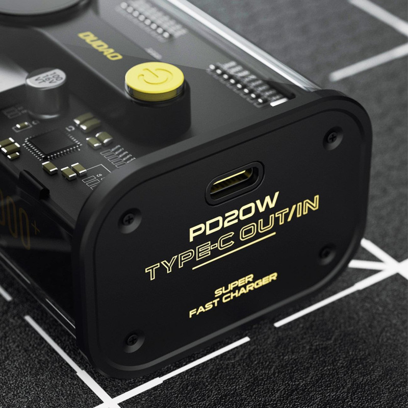 
Powerbank K16 10000mAh USB-C USB-A 22,5W PD juoda
