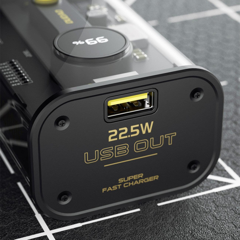 
Powerbank K16 10000mAh USB-C USB-A 22,5W PD juoda
