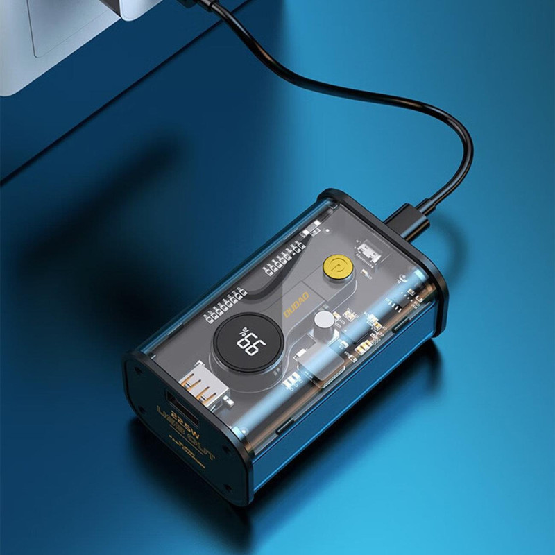 
Powerbank K16 10000mAh USB-C USB-A 22,5W PD juoda
