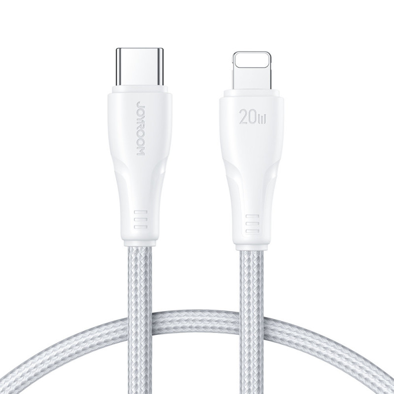
Patvarus kabelis iPhone Surpass Series USB-C - Lightning 20W 0,25m baltas
