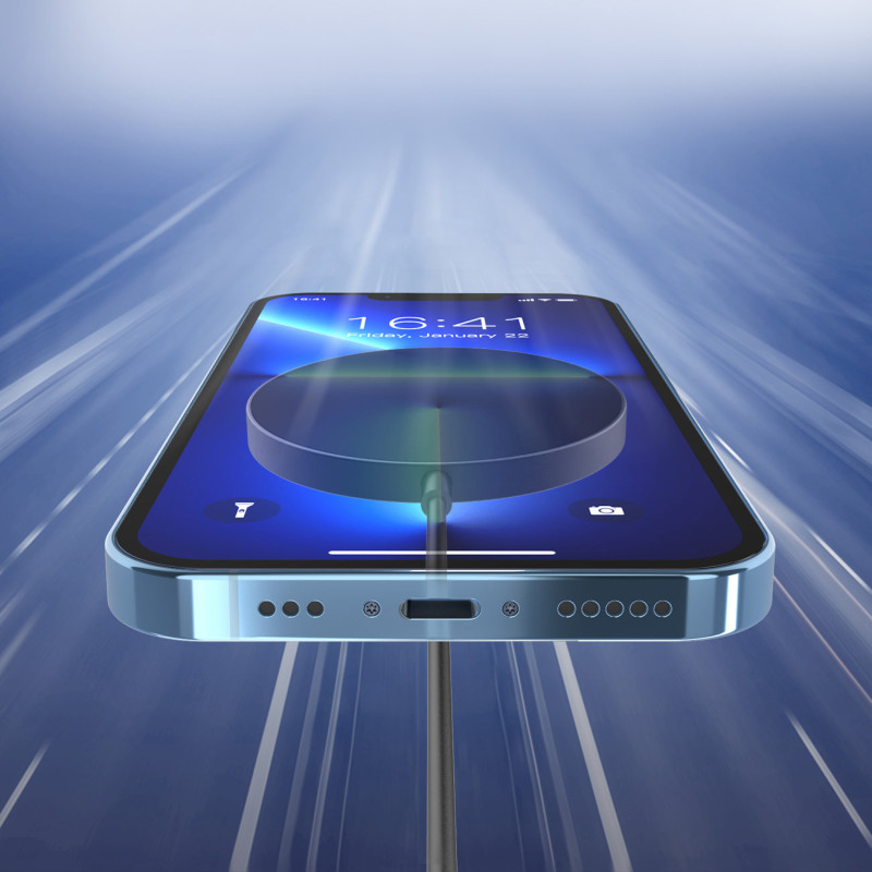 Magnetinis indukcinis įkroviklis iPhone 15W MagSafe, juodas