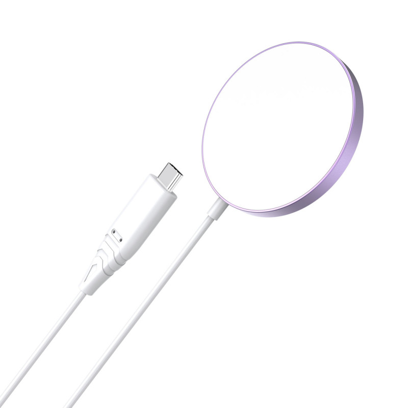 
Magnetinis indukcinis įkroviklis iPhone 15W MagSafe, rožinis
