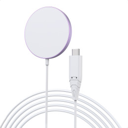 
Magnetinis indukcinis įkroviklis iPhone 15W MagSafe, rožinis
