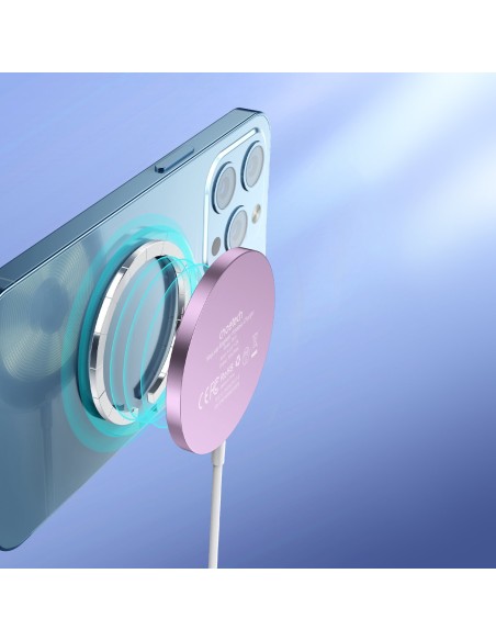 
Magnetinis indukcinis įkroviklis iPhone 15W MagSafe, rožinis
