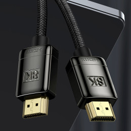 
Patvarus lankstus HDMI 2.1 8K High Definition Series kabelis 2m juodas
