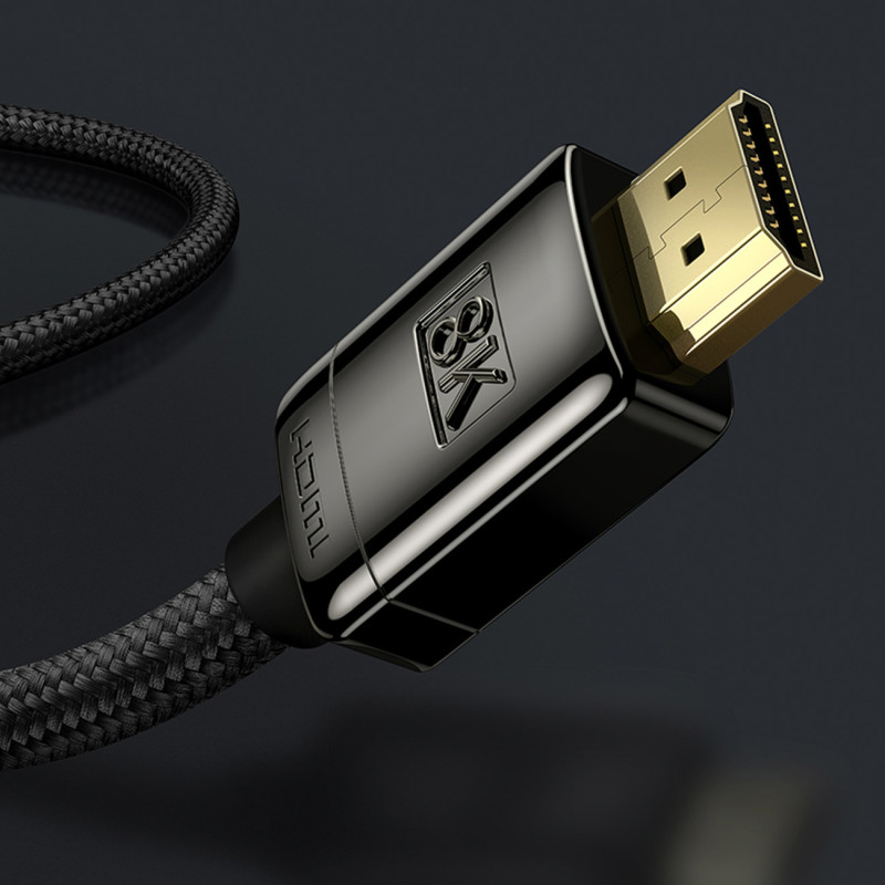 Patvarus lankstus HDMI 2.1 8K High Definition Series kabelis 1 m juodas
