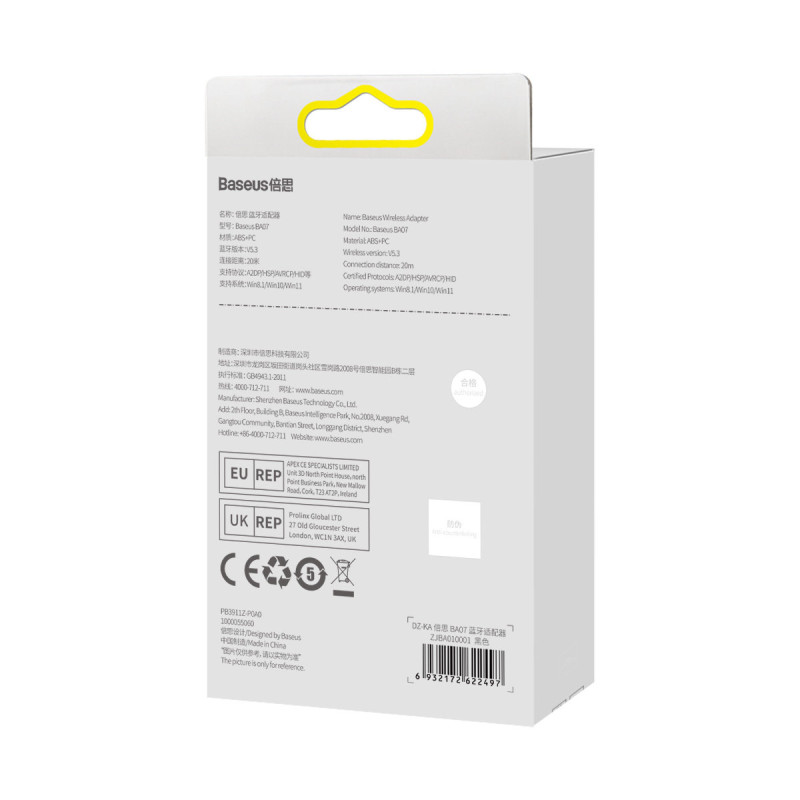 Adapterio jungtis siųstuvas imtuvas Bluetooth 5.3 USB, atstumas 20m, juodas