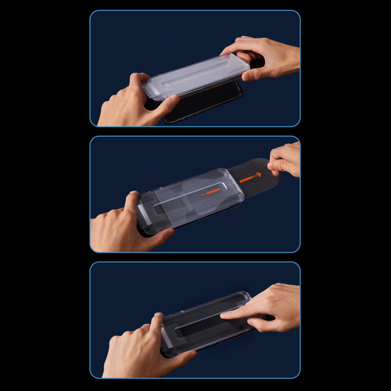 Grūdintas stiklas skirtas iPhone 14 Pro, visas ekranas, 0,4 mm Anti Spy filtro RINKINYS