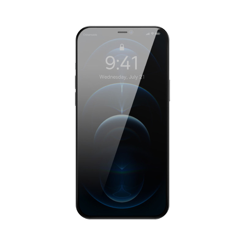 Grūdintas stiklas, skirtas iPhone 12 Pro Max viso ekrano 0,4 mm anti-spy filtrų rinkinys