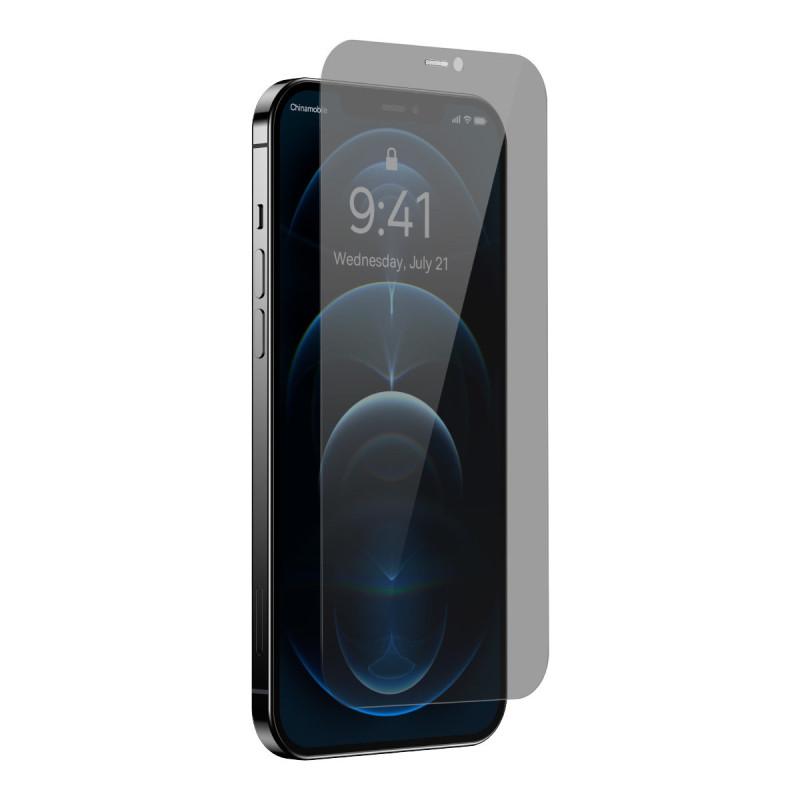 Grūdintas stiklas, skirtas iPhone 12 Pro Max viso ekrano 0,4 mm anti-spy filtrų rinkinys