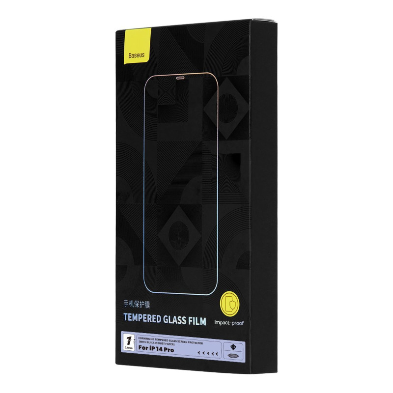 Grūdintas stiklas skirtas iPhone 14 Pro su garsiakalbio dangteliu 0,4 mm SET
