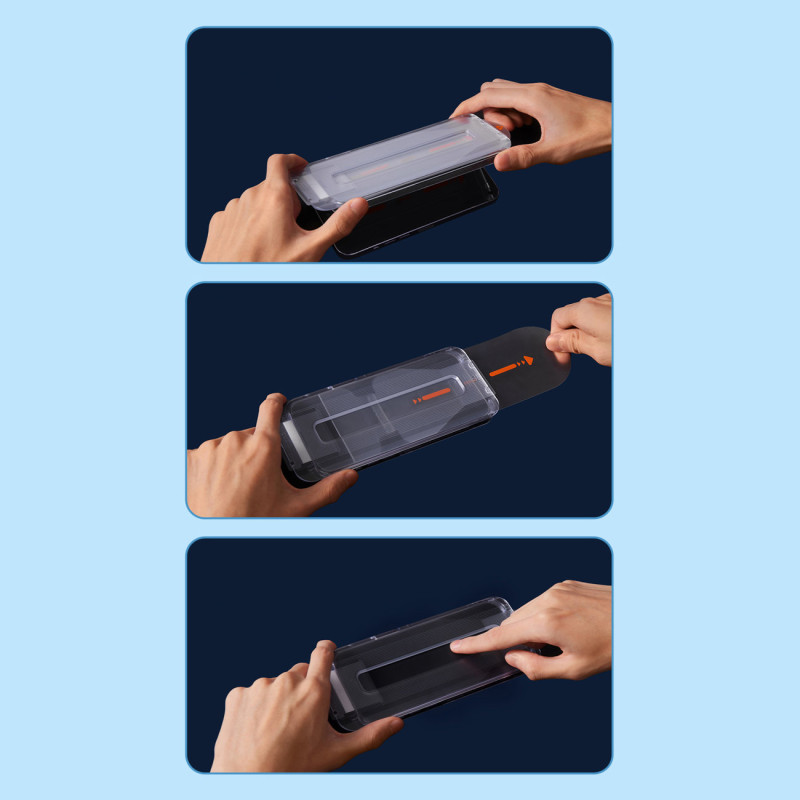 Grūdintas stiklas skirtas iPhone 14 Pro su garsiakalbio dangteliu 0,4 mm SET