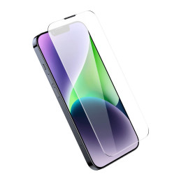 
Grūdintas stiklas, skirtas iPhone 14 Plus / 13 Pro Max su 0,4 mm garsiakalbio dangtelio rinkiniu
