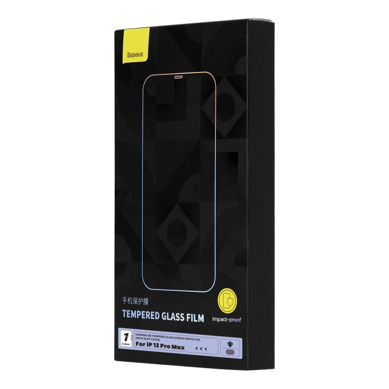 Grūdintas stiklas skirtas iPhone 12 Pro Max su garsiakalbio dangteliu 0,4 mm SET