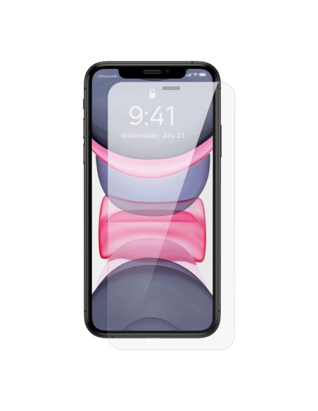 
Grūdintas stiklas skirtas iPhone 11 / XR su garsiakalbio dangteliu 0,4 mm SET

