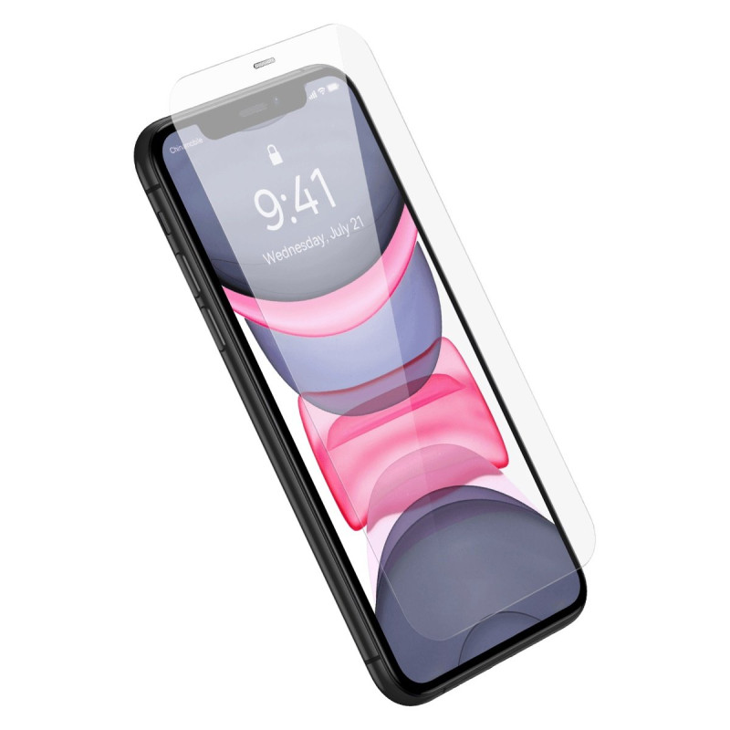 
Grūdintas stiklas skirtas iPhone 11 / XR su garsiakalbio dangteliu 0,4 mm SET
