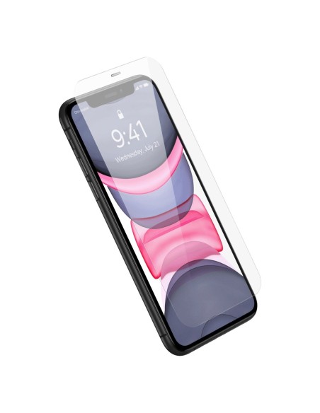 
Grūdintas stiklas skirtas iPhone 11 / XR su garsiakalbio dangteliu 0,4 mm SET
