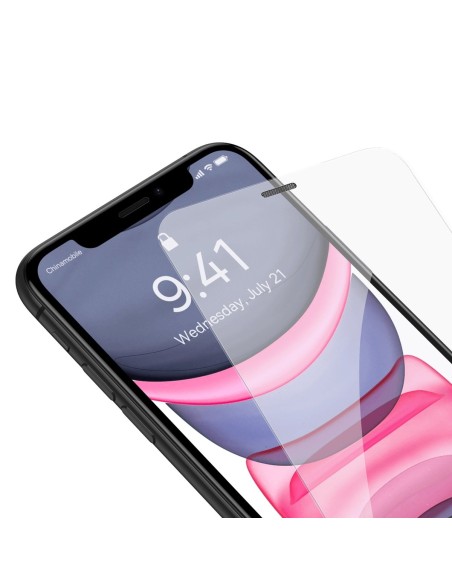 
Grūdintas stiklas skirtas iPhone 11 / XR su garsiakalbio dangteliu 0,4 mm SET
