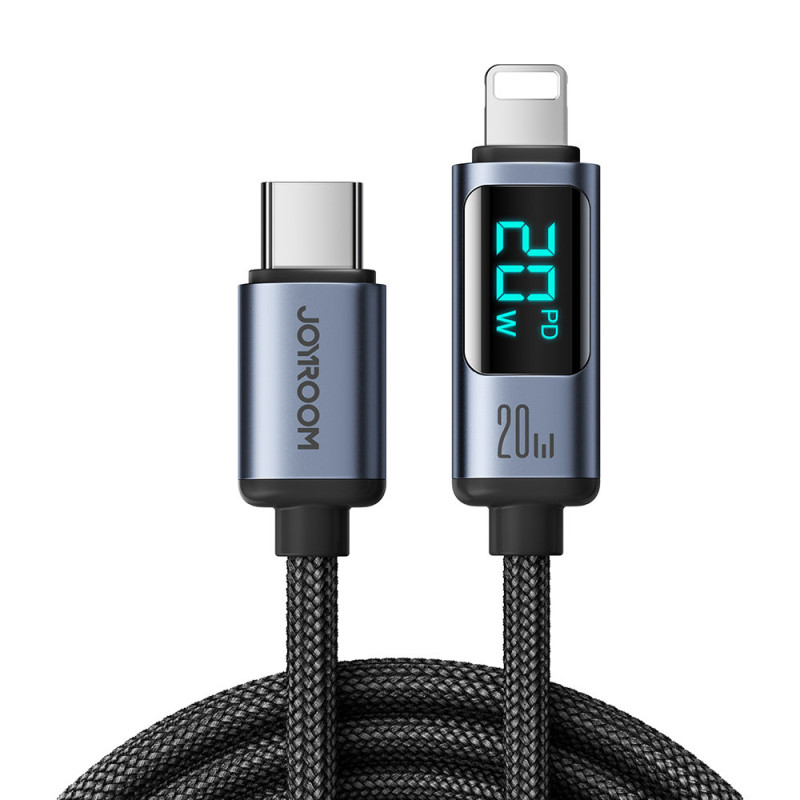 Kabelis iPhone su LED Lightning ekranu – USB-C 2.4A 1.2m juodas
Kabelis iPhone su LED Lightning ekranu – USB-C 2.4A 1.2m juodas