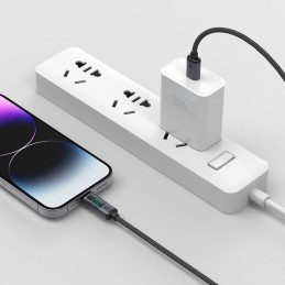 
Kabelis iPhone su LED Lightning ekranu – USB-C 2.4A 1.2m juodas
