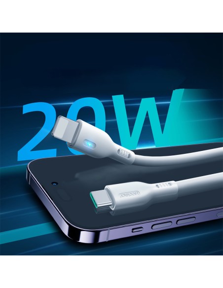 
iPhone laidas su LED indikatoriumi USB-C - Lightning 20W 1,2m baltas
