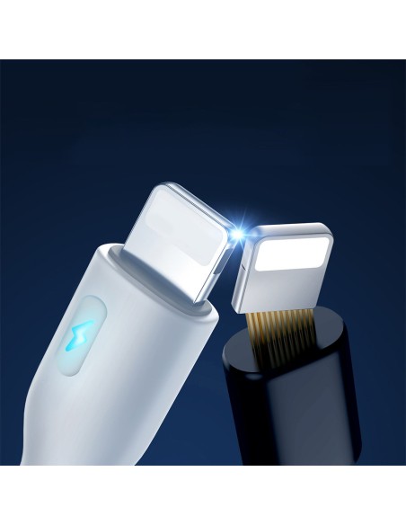 
iPhone laidas su LED indikatoriumi USB-C - Lightning 20W 1,2m baltas
