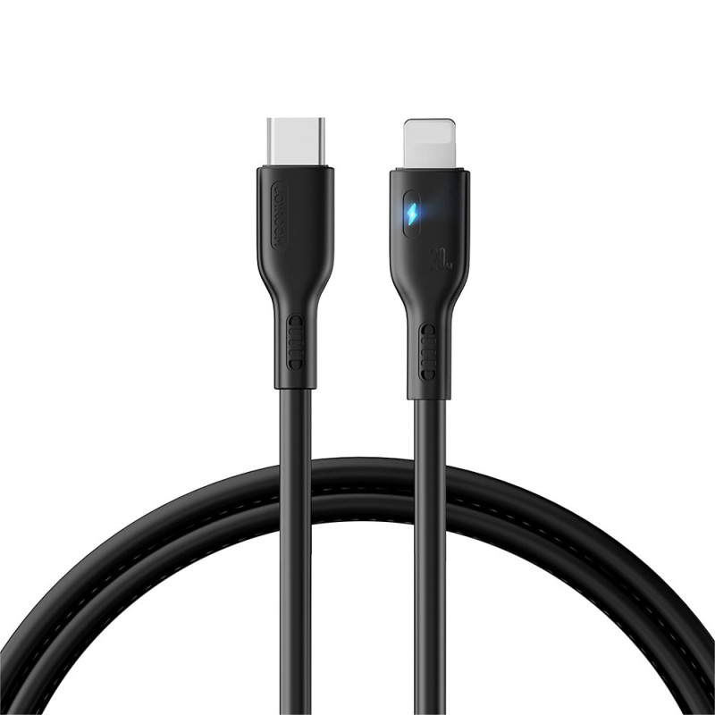 
iPhone laidas su LED indikatoriumi USB-C - Lightning 20W 2m juodas
