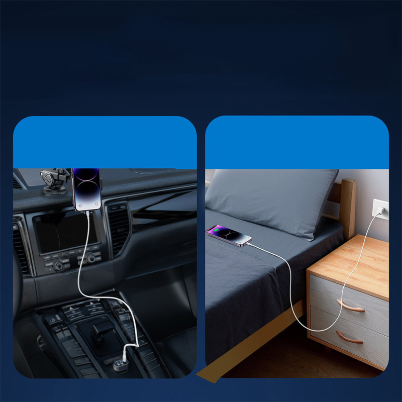 
iPhone laidas su LED indikatoriumi USB-C - Lightning 20W 2m baltas
