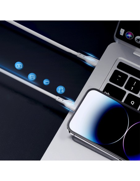 
iPhone laidas su LED indikatoriumi USB-C - Lightning 20W 2m baltas
