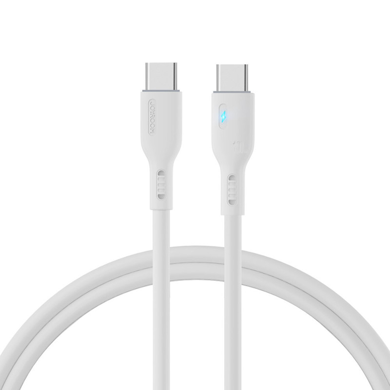 
Kabelis su LED indikatoriumi USB-C 100W 1,2m baltas
