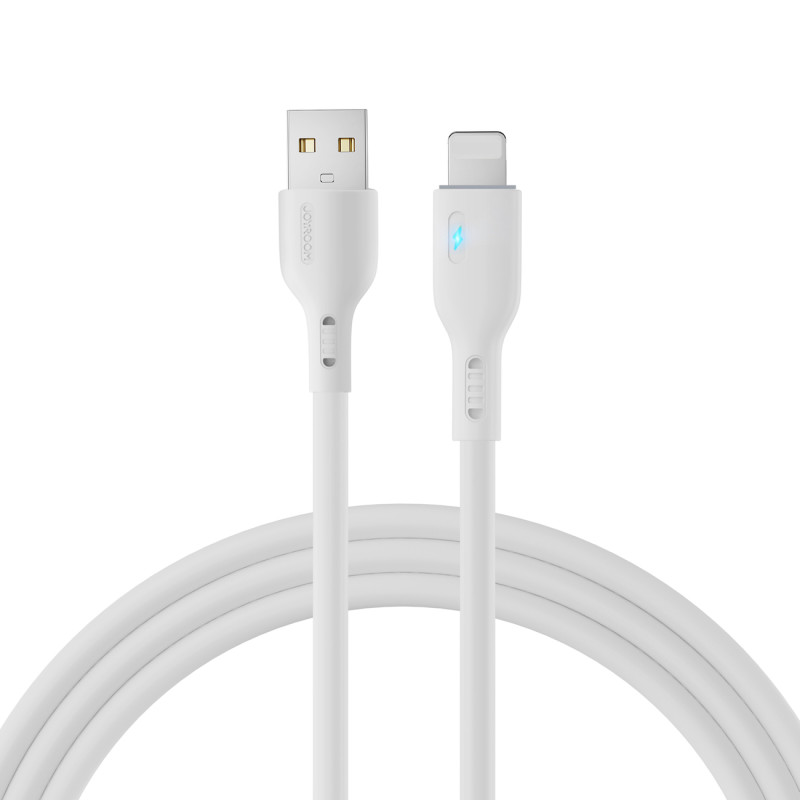 
iPhone laidas su LED indikatoriumi USB - Lightning 2.4A 2m baltas
