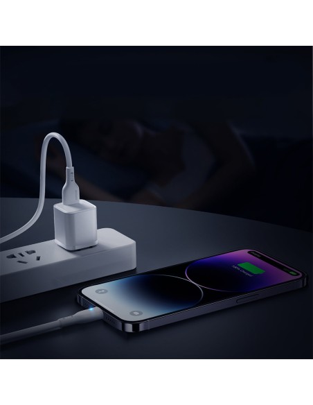 
iPhone laidas su LED indikatoriumi USB - Lightning 2.4A 2m baltas
