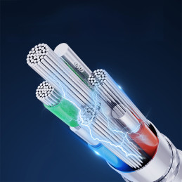 
iPhone laidas su LED indikatoriumi USB - Lightning 2.4A 2m baltas
