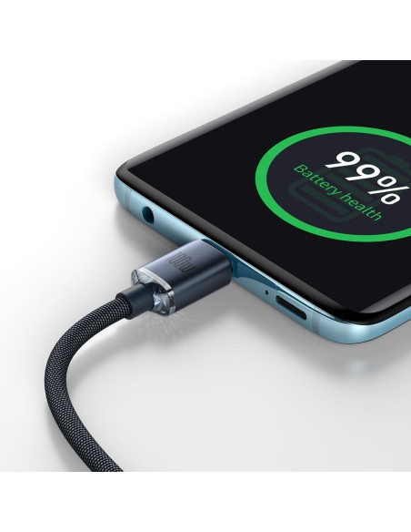 USB-C USB-C laidas greitam įkrovimui ir duomenų perdavimui 100W 2m juodas