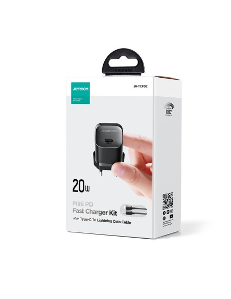 Mini USB-C 20W PD įkroviklis su laidu iPhone Lightning, juodas
 
Mini USB-C 20W PD įkroviklis su laidu iPhone Lightning, juodas