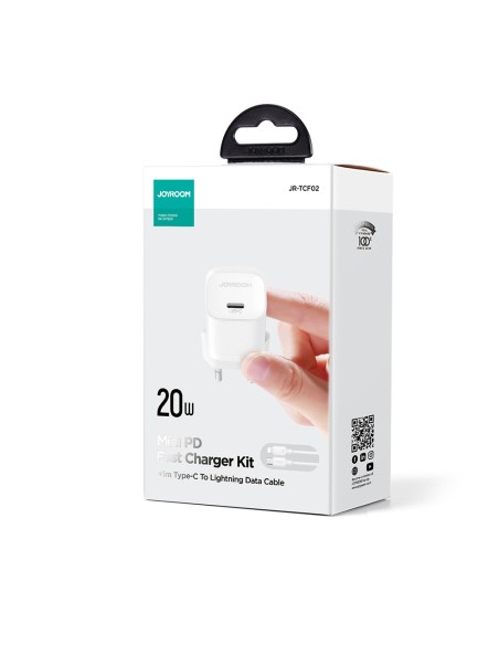 Mini USB-C 20W PD įkroviklis su laidu iPhone Lightning, baltas
 
Mini USB-C 20W PD įkroviklis su laidu iPhone Lightning, baltas