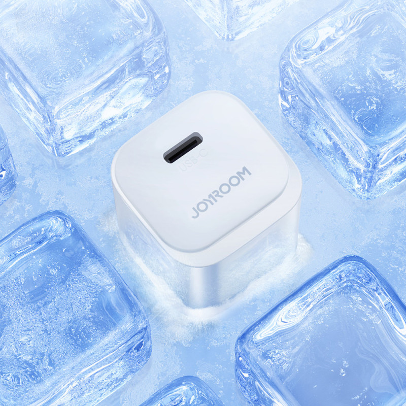 Mini USB-C 20W PD įkroviklis su laidu iPhone Lightning, baltas