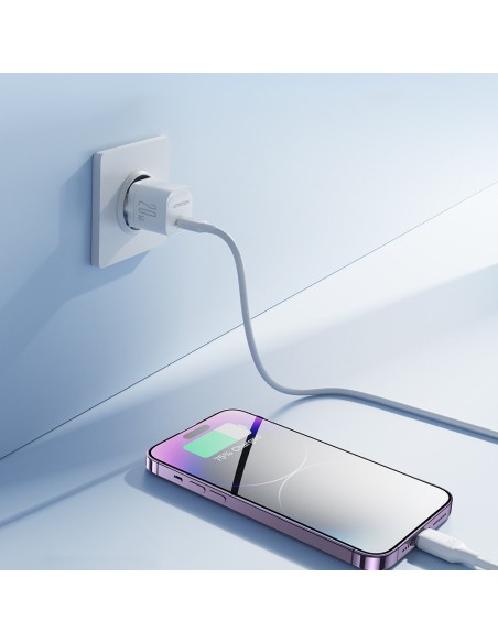 
Mini USB-C 20W PD tinklo įkroviklis, baltas
