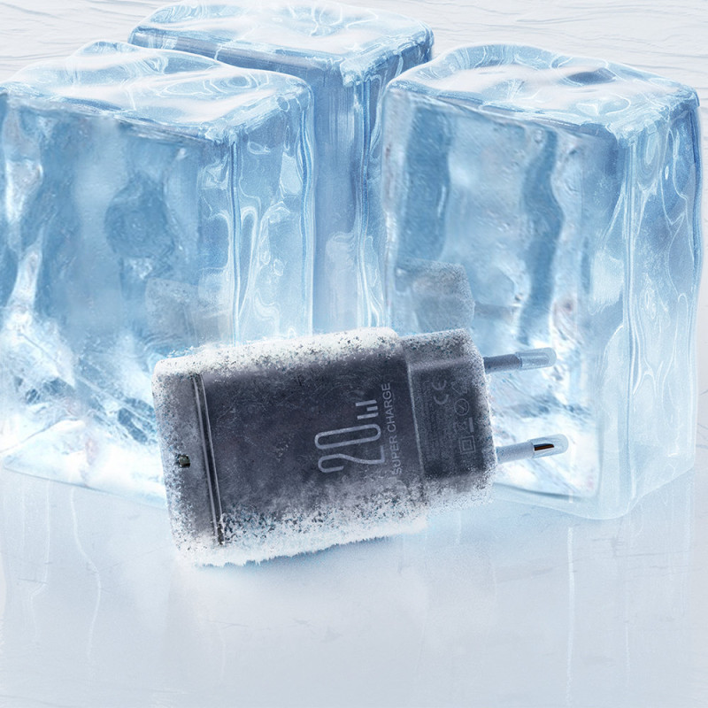 
USB-C 20W PD sieninis įkroviklis, juodas
