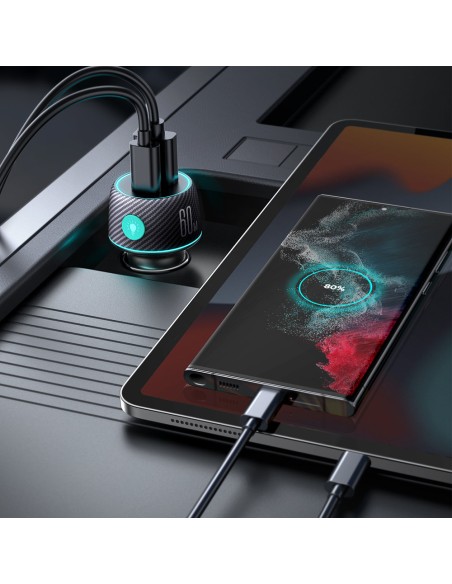 60 W PD USB-C USB-A automobilinis įkroviklis, juodas
 
60 W PD USB-C USB-A automobilinis įkroviklis, juodas