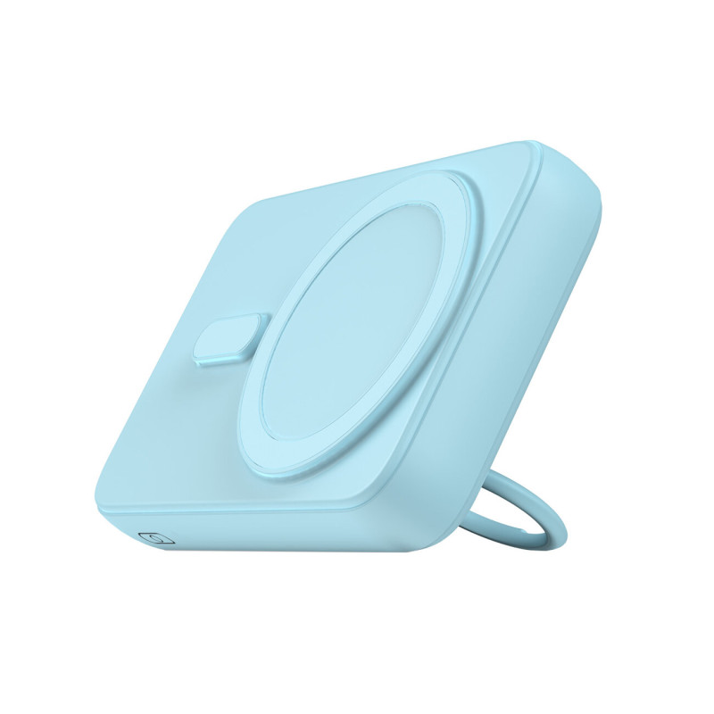 10000 mAh belaidis maitinimo blokas su 20 W MagSafe indukciniu įkrovikliu, mėlynas
