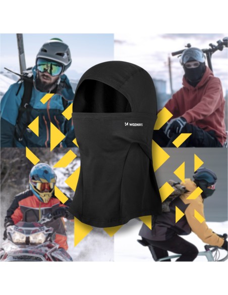 Balaklava termoaktyvi balaklava po šalmu juoda