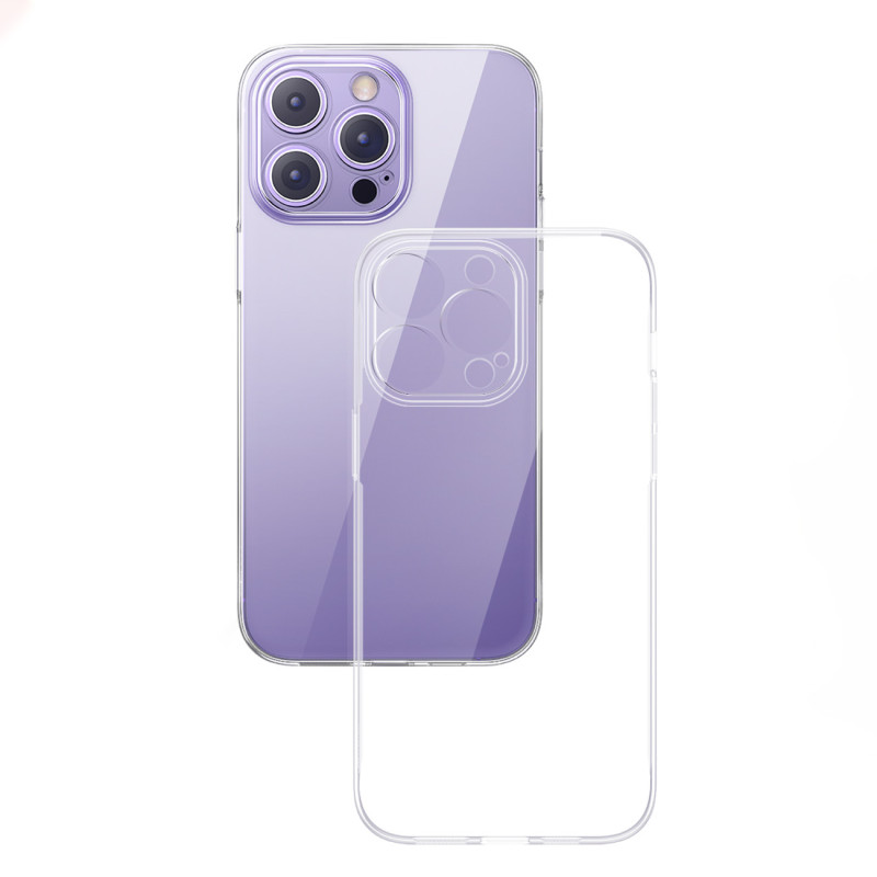 Dėklas iPhone 14 Pro, plonas dangtelis + grūdinto stiklo ekranas RINKINYS